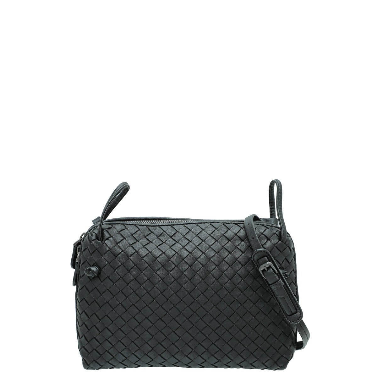 Bottega Veneta Black Nodini Crossbody Bag-Bottega Veneta-THE CLOSET