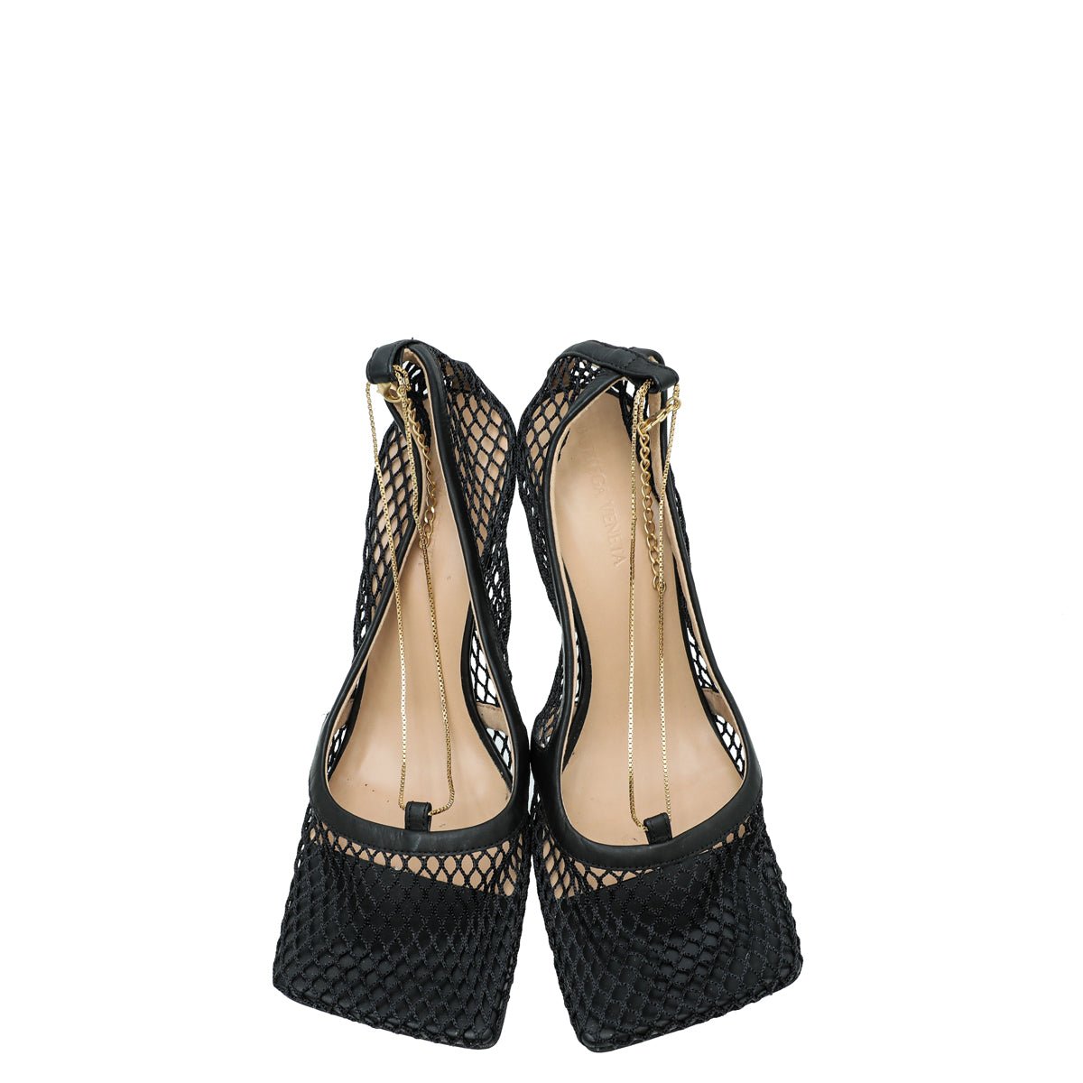 Bottega Veneta - Bottega Veneta Black Stretch Lace-Up Sandal 38.5 | The Closet
