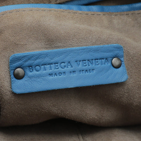Bottega Veneta Nodini Crossbody Bag Intrecciato Nappa Small Blue 236566106