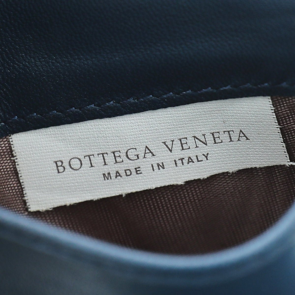 Bottega Veneta - Bottega Veneta Blue Intrecciato Trifold Wallet | The Closet