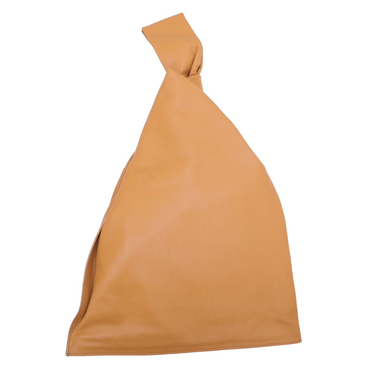 Bottega Veneta Caramel The Twist Knotted Clutch-Bottega Veneta-THE CLOSET