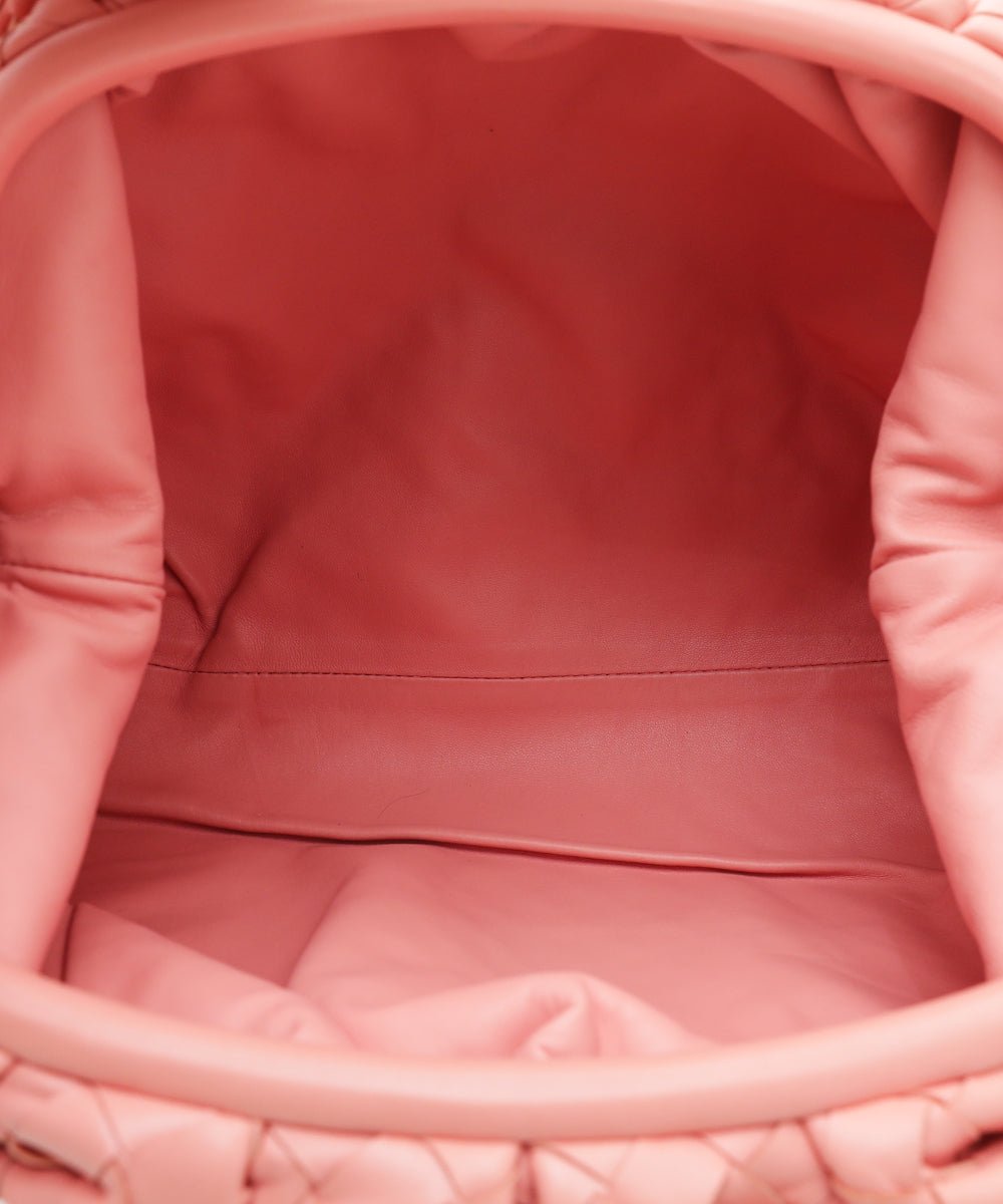 Bottega Veneta Coral Intrecciato Nappa Pouch Clutch-Bottega Veneta-THE CLOSET