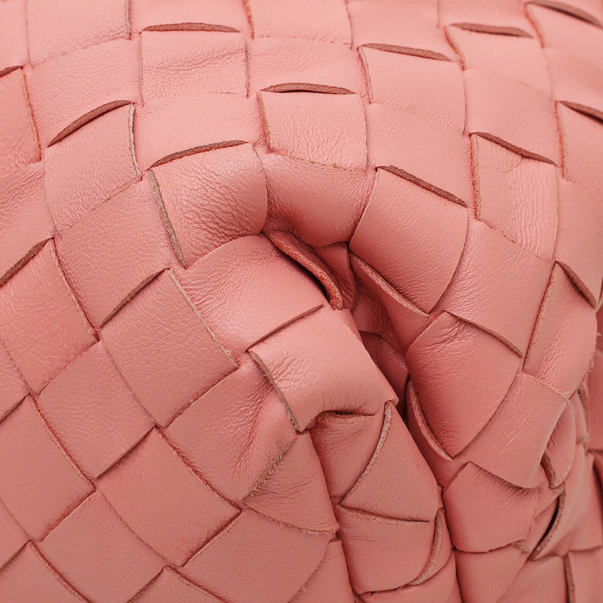 Bottega Veneta Coral Intrecciato Nappa Pouch Clutch-Bottega Veneta-THE CLOSET