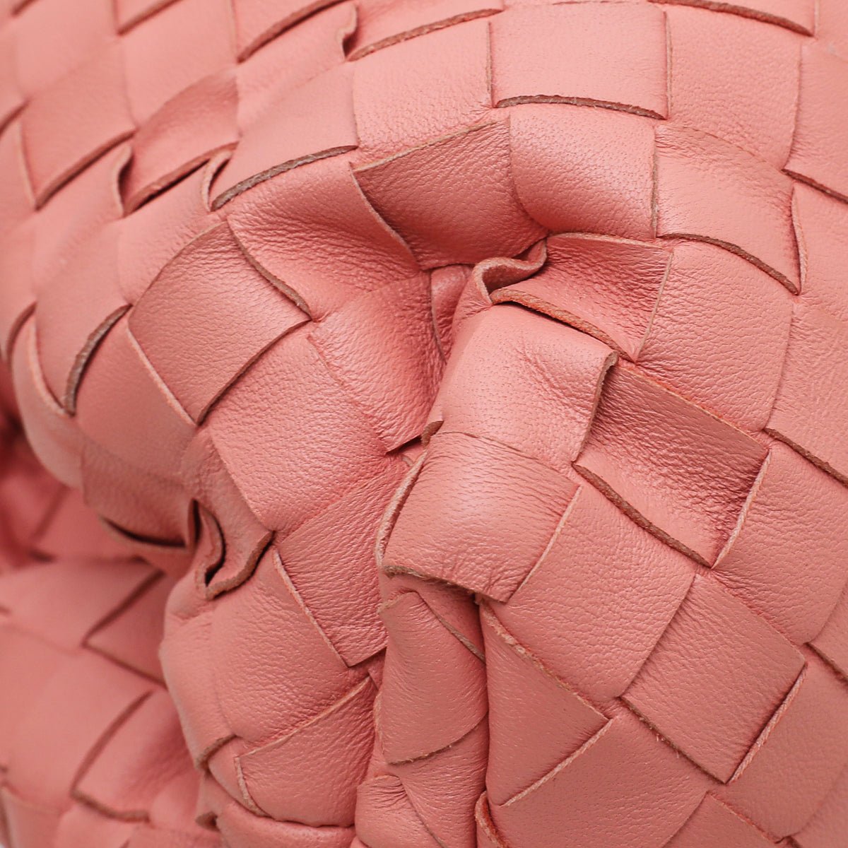 Bottega Veneta Coral Intrecciato Nappa Pouch Clutch-Bottega Veneta-THE CLOSET