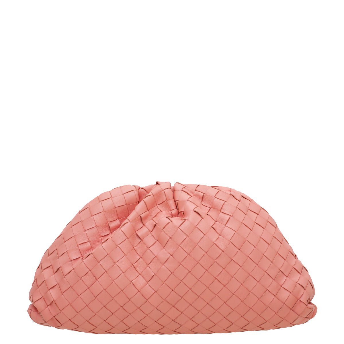 Bottega Veneta Coral Intrecciato Nappa Pouch Clutch-Bottega Veneta-THE CLOSET