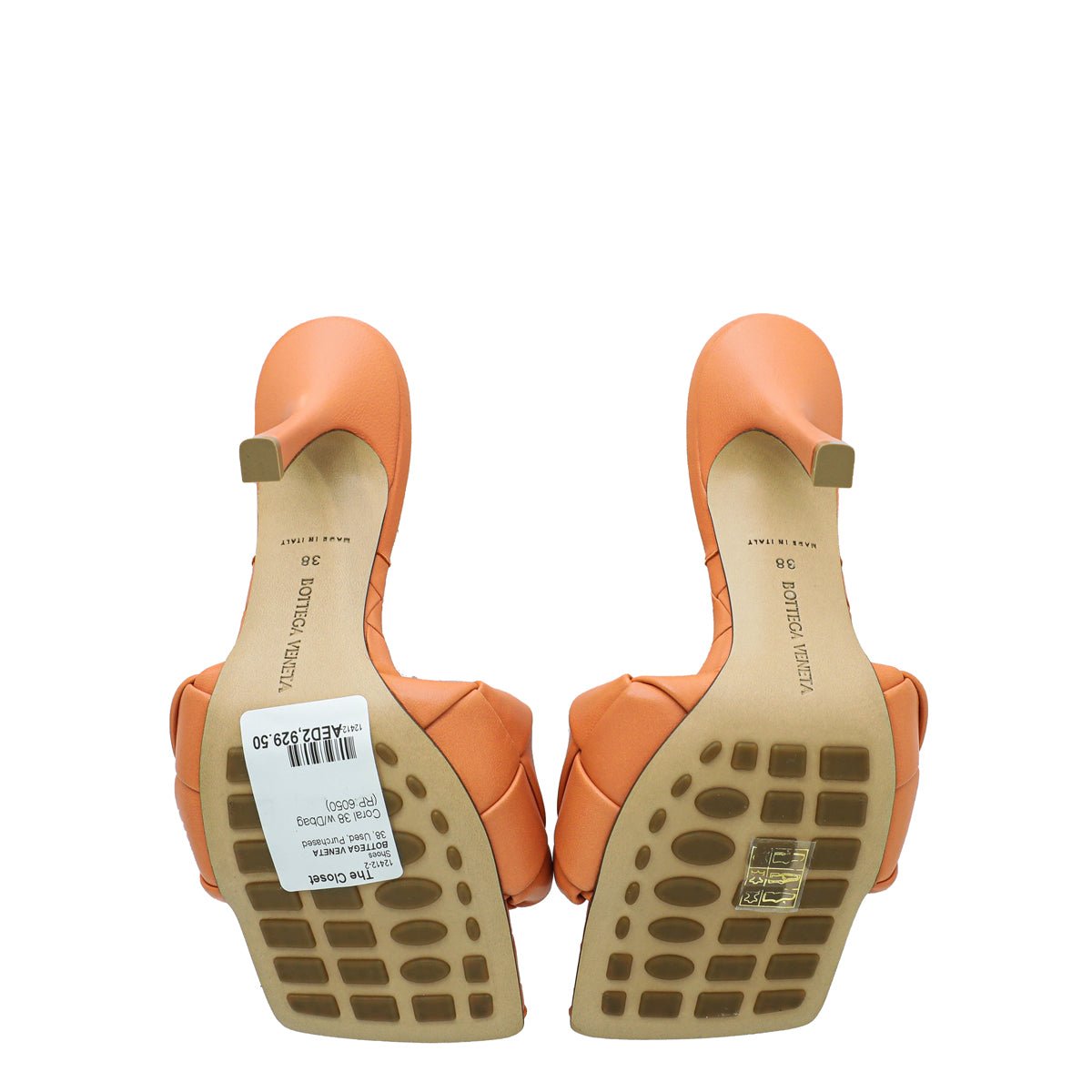 Bottega Veneta Coral Lido Mule 38-Bottega Veneta-THE CLOSET