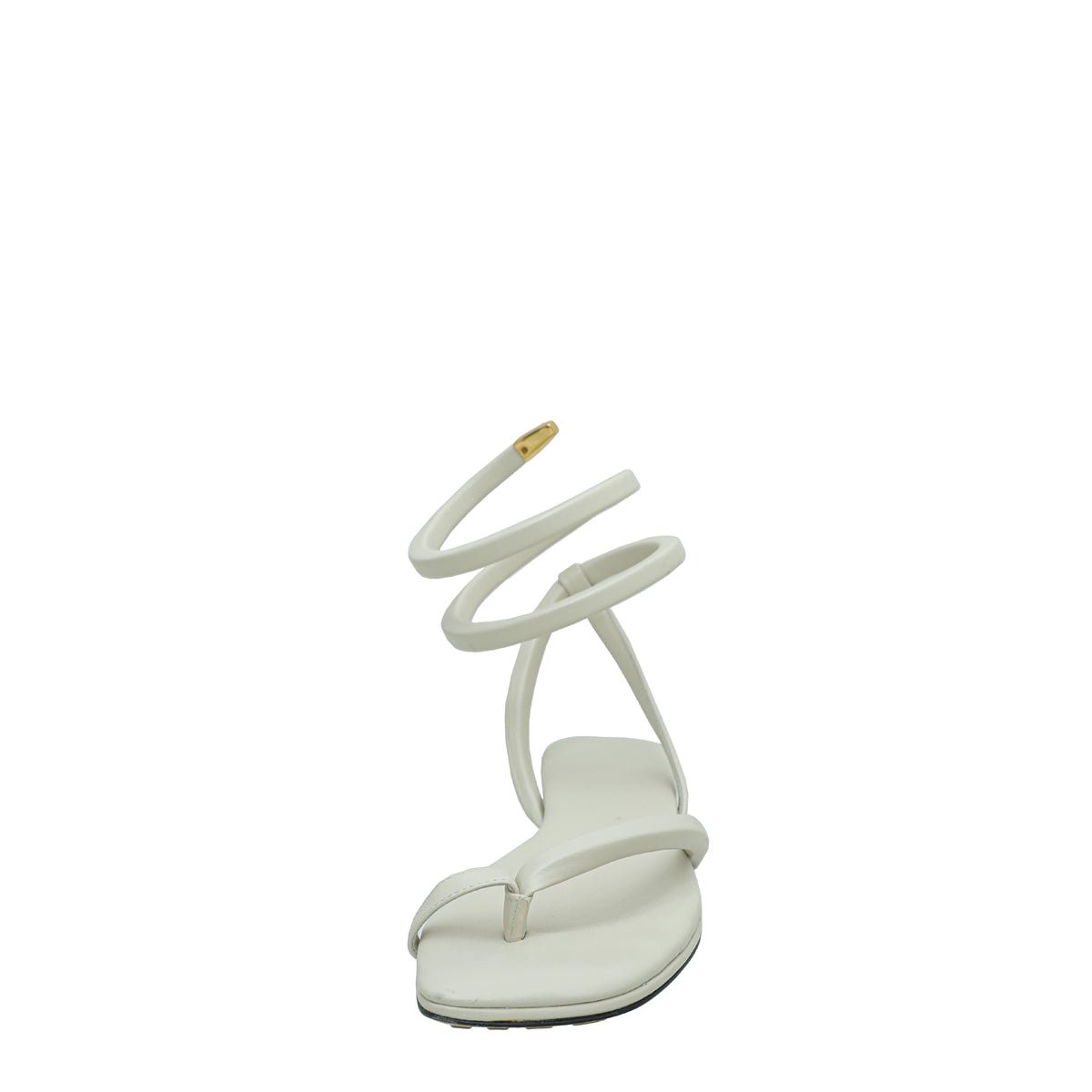 Bottega Veneta Cream Spiral Flat Sandals 40-Bottega Veneta-THE CLOSET