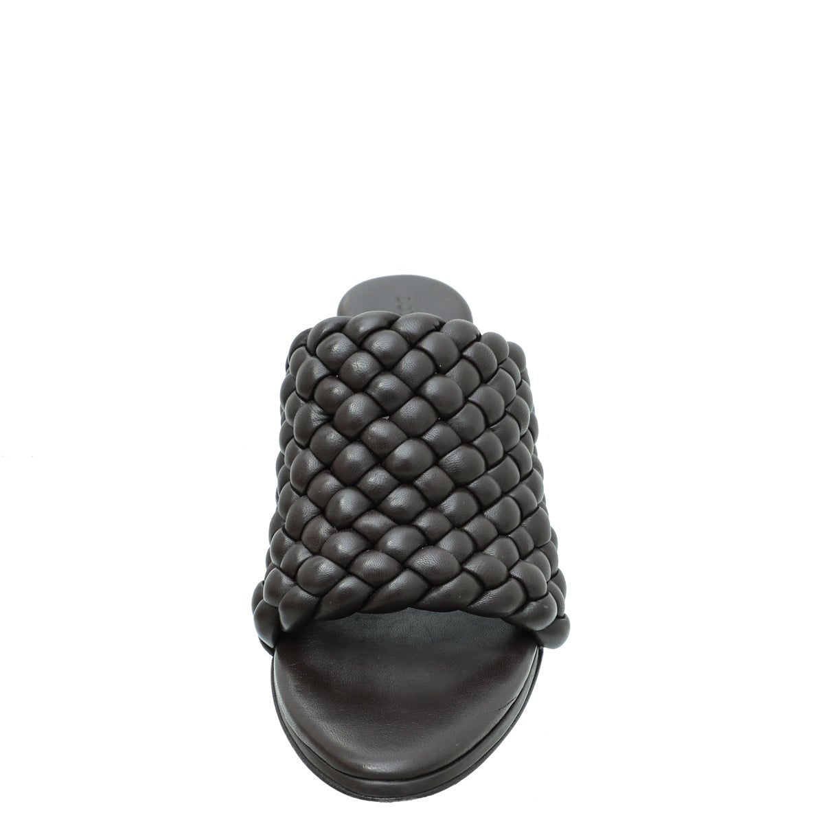 Bottega Veneta Dark Brown Padded Intrecciato Curve Sandals 38-Bottega Veneta-THE CLOSET