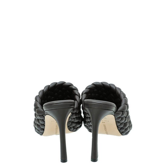 Bottega Veneta - Bottega Veneta Dark Brown Padded Intrecciato Curve Sandals 38 | The Closet