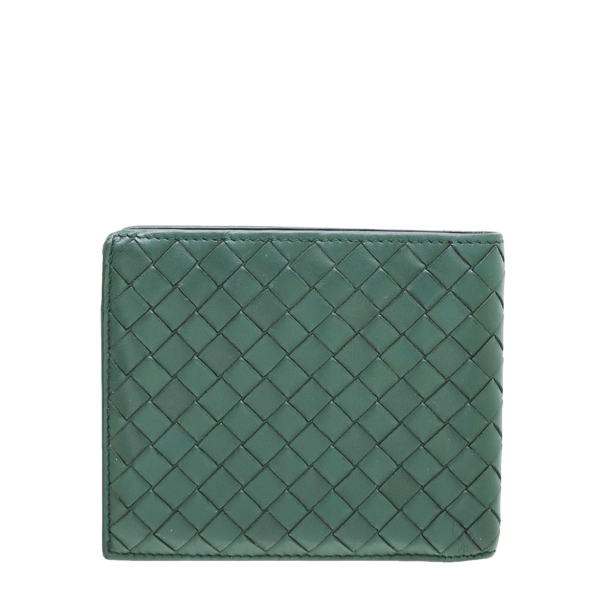 Bottega Veneta Dark Green Intrecciato Men Wallet-Bottega Veneta-THE CLOSET