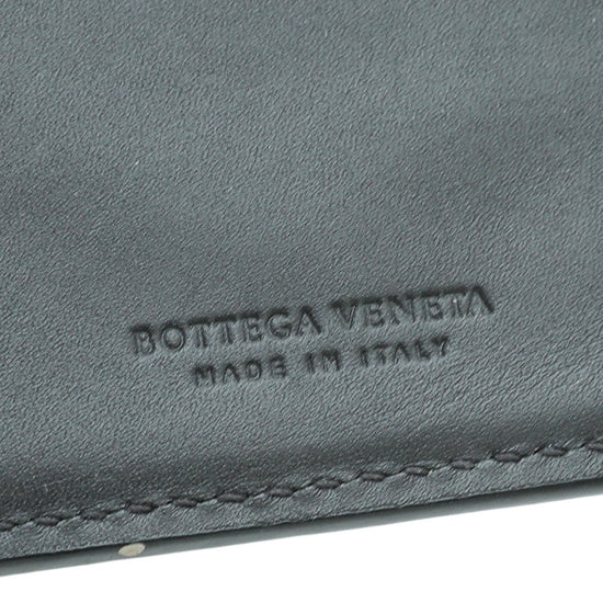 Bottega Veneta - Bottega Veneta Dark Grey Intrecciato Yen Wallet | The Closet