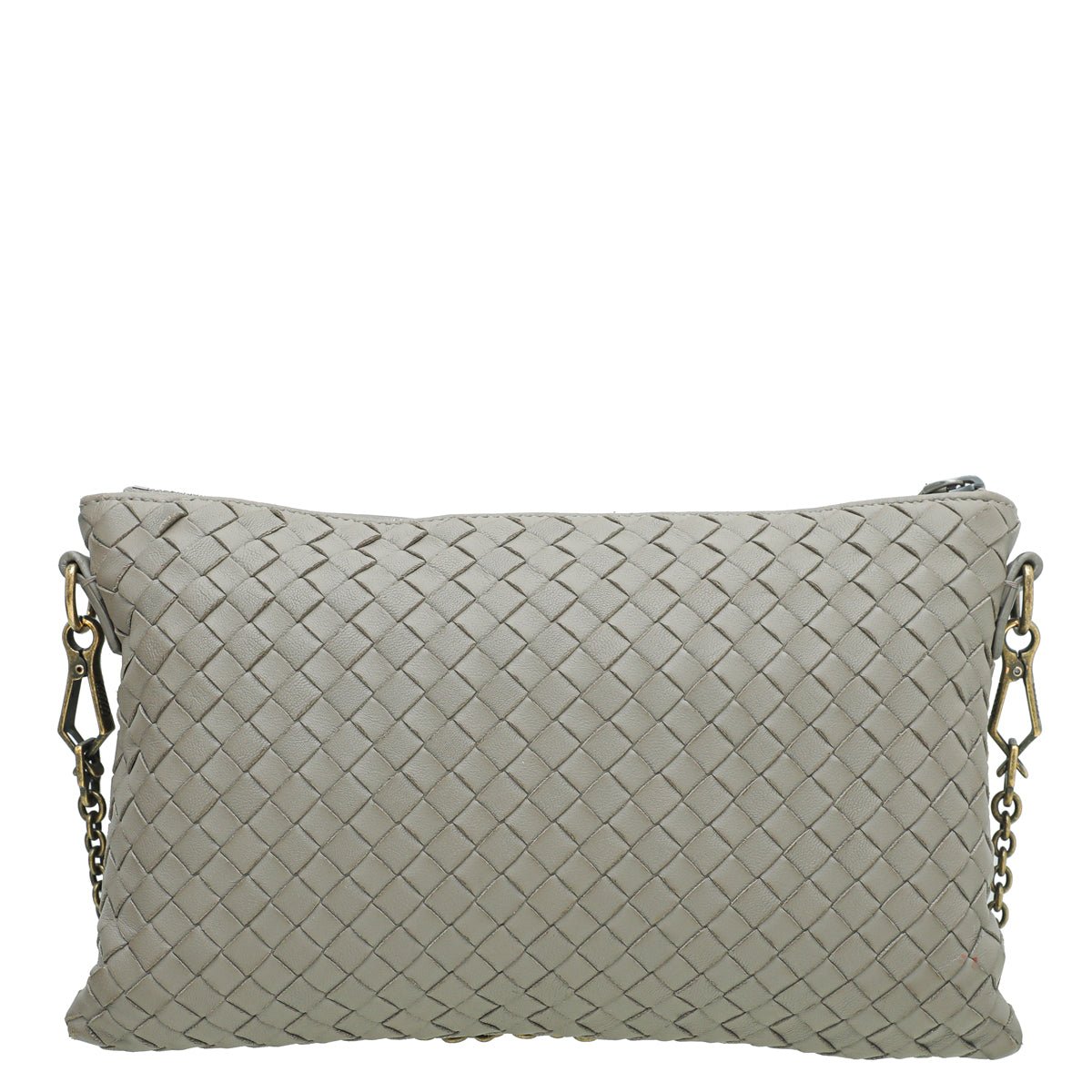 Bottega Veneta Etoupe Intrecciato Wallet On Chain-Bottega Veneta-THE CLOSET