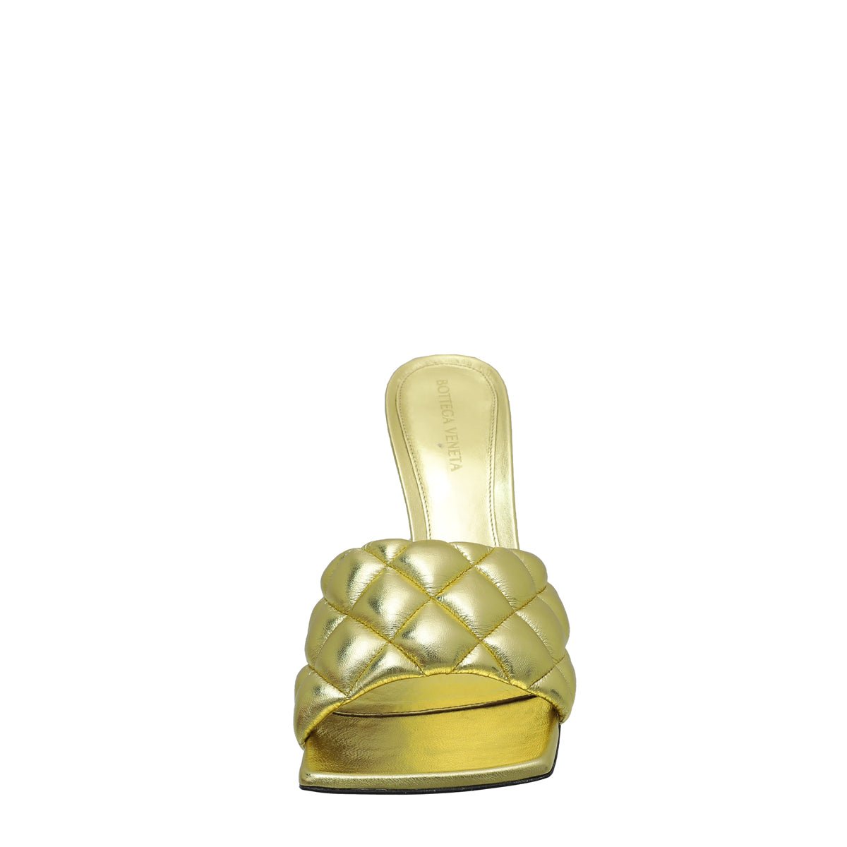 Bottega Veneta Gold Padded Metallised Mules 39-Bottega Veneta-THE CLOSET