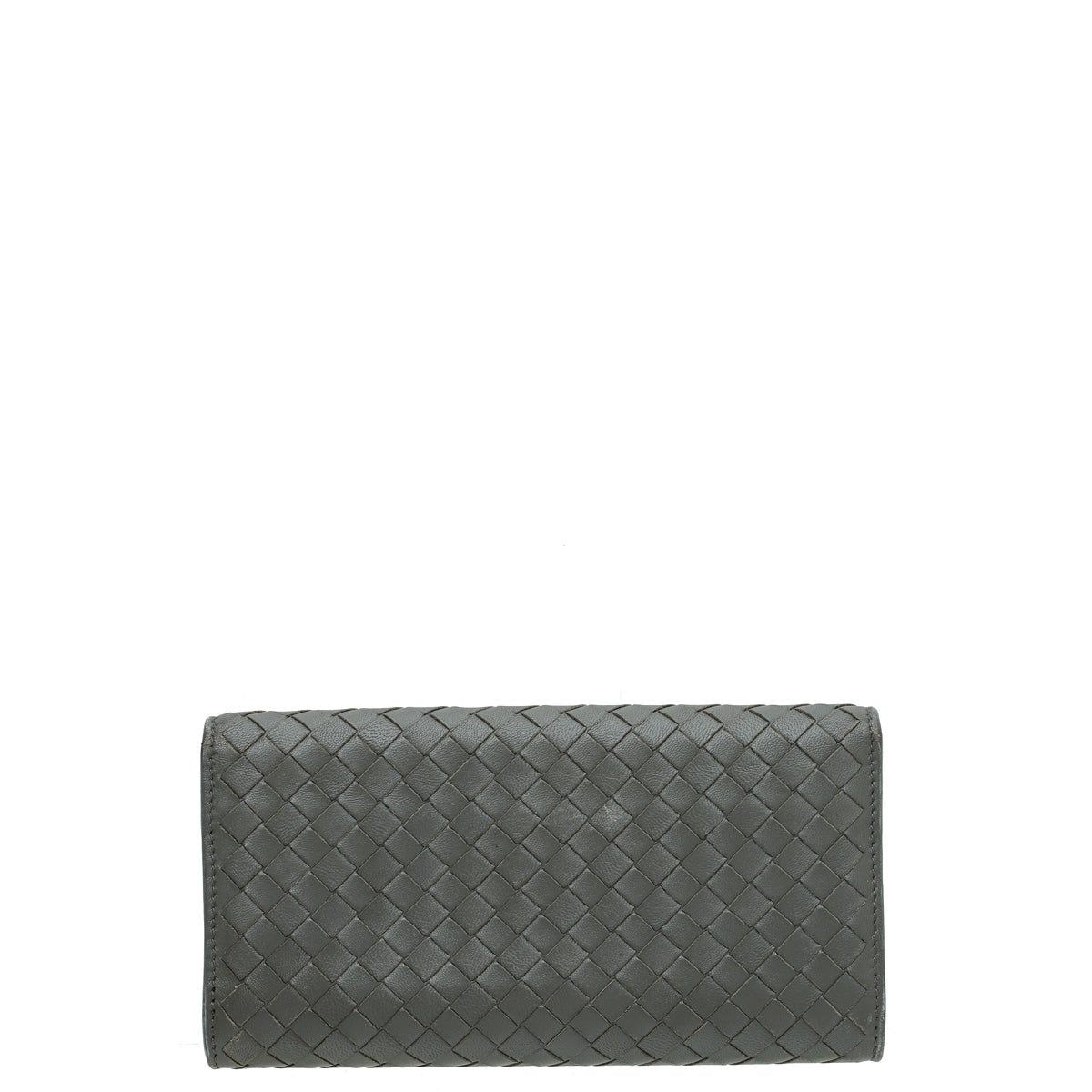 Bottega Veneta Grey Intrecciato Continental Wallet-Bottega Veneta-THE CLOSET