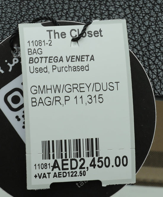 Bottega Veneta - Bottega Veneta Grey Intrecciato Nappa Classic Tote Embroidered Stitch Bag | The Closet