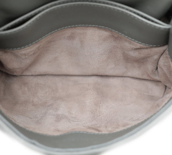 Bottega Veneta - Bottega Veneta Grey Intrecciato Nappa Olimpia Chain Bag | The Closet