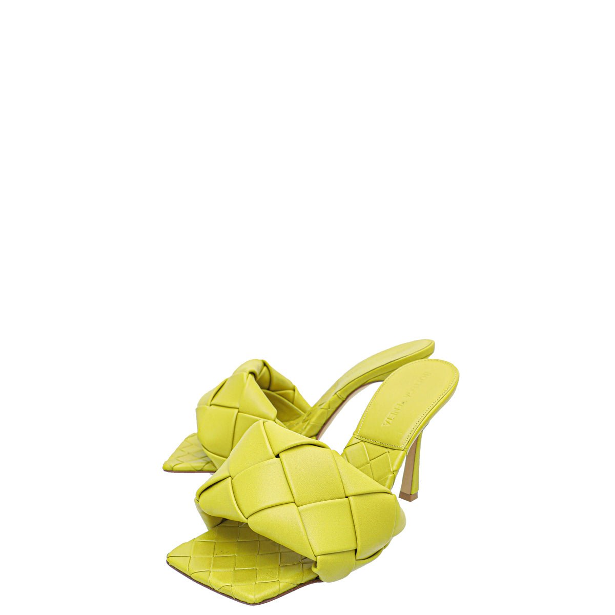 Bottega Veneta Kiwi Intrecciato Nappa Lido Mules 36-Bottega Veneta-THE CLOSET