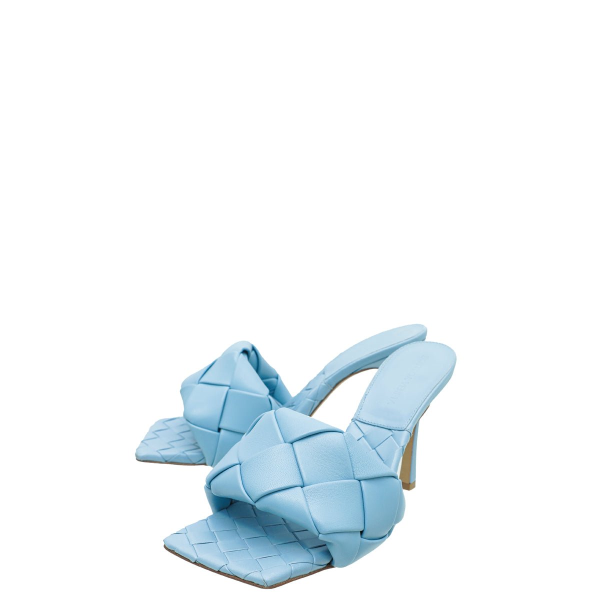 Bottega Veneta Light Blue Padded Heeled Mule 39-Bottega Veneta-THE CLOSET