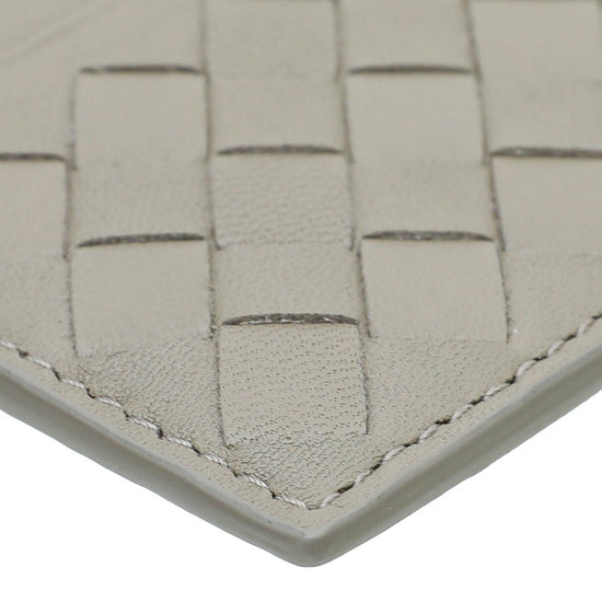 Bottega Veneta - Bottega Veneta Light Gray Intrecciato Card Holder | The Closet