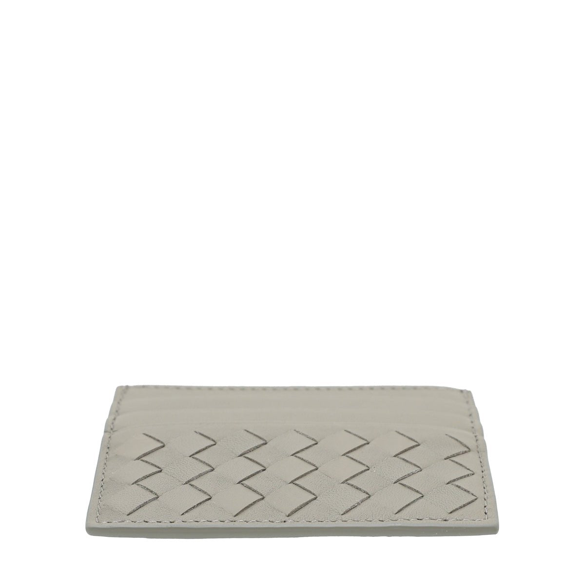 Bottega Veneta - Bottega Veneta Light Gray Intrecciato Card Holder | The Closet