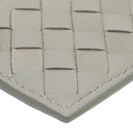 Bottega Veneta - Bottega Veneta Light Gray Intrecciato Card Holder | The Closet