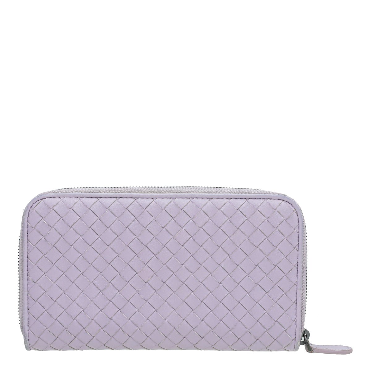 Bottega Veneta Lilac Intrecciato Zip Around Wallet-Bottega Veneta-THE CLOSET