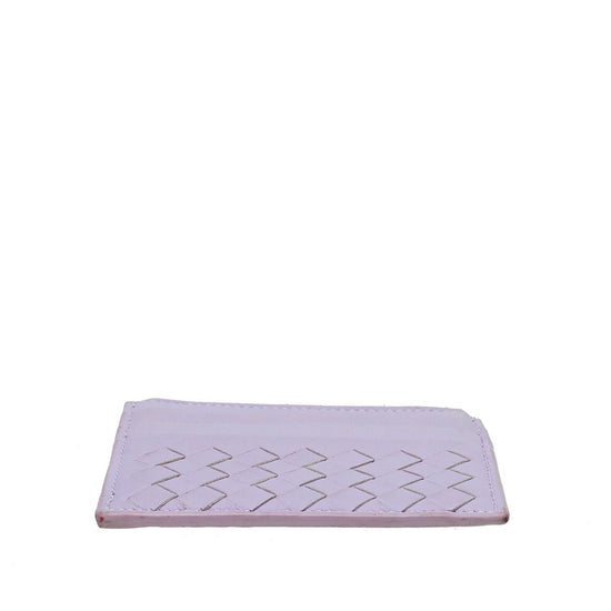 Bottega Veneta - Bottega Veneta Lilac Intrecciato Zipped Card Case | The Closet