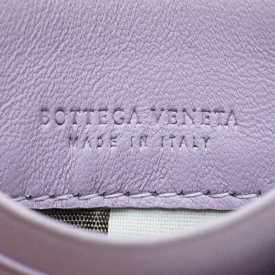 Bottega Veneta - Bottega Veneta Lilac Intrecciato Zipped Card Case | The Closet