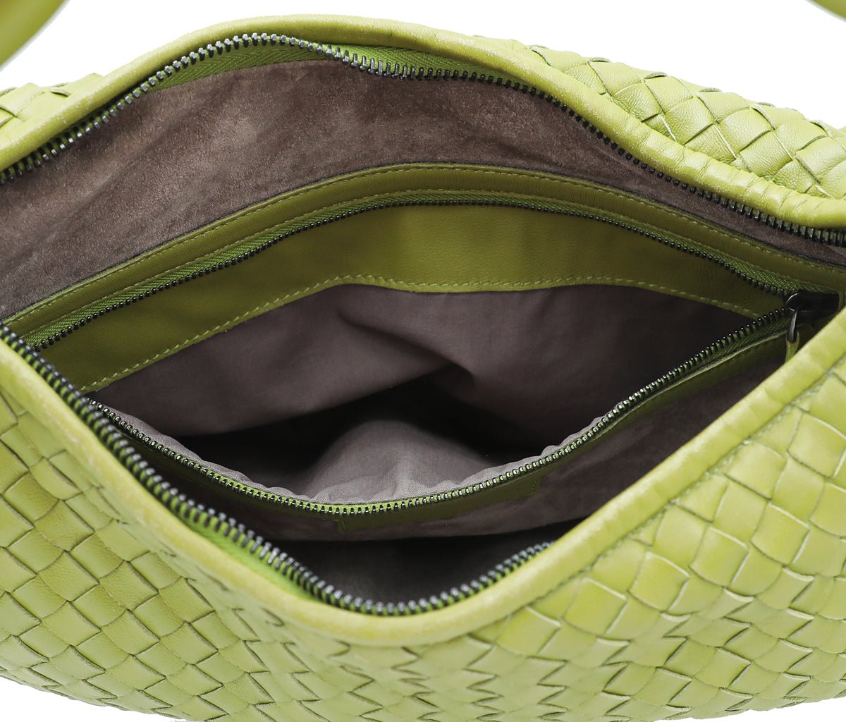 Bottega Veneta - Bottega Veneta Lime Green Nappa Hobo Bag | The Closet