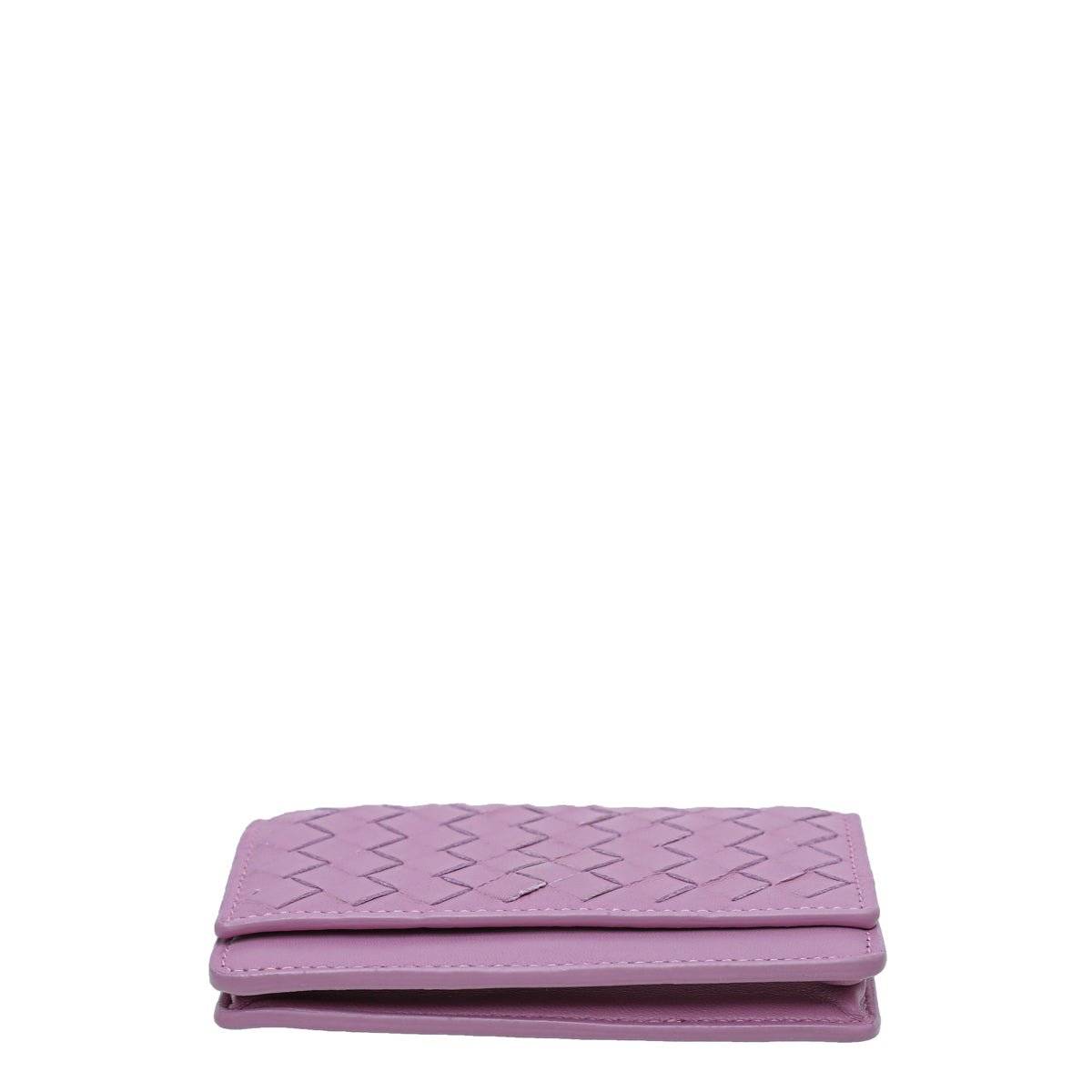 Bottega Veneta - Bottega Veneta Mauve Intrecciato Flap Card Wallet | The Closet