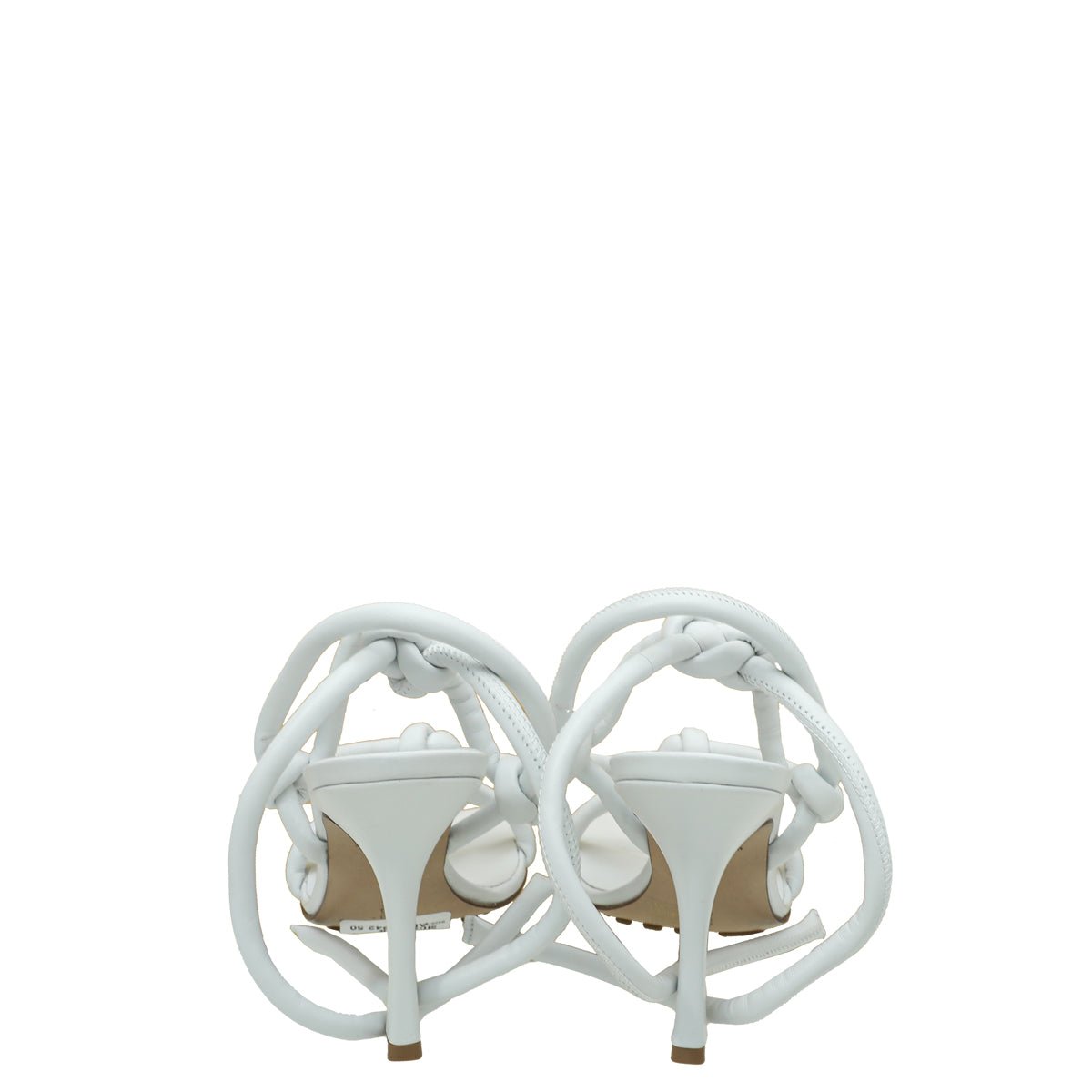 Bottega Veneta - Bottega Veneta Optic White Knot Sandals 39.5 | The Closet
