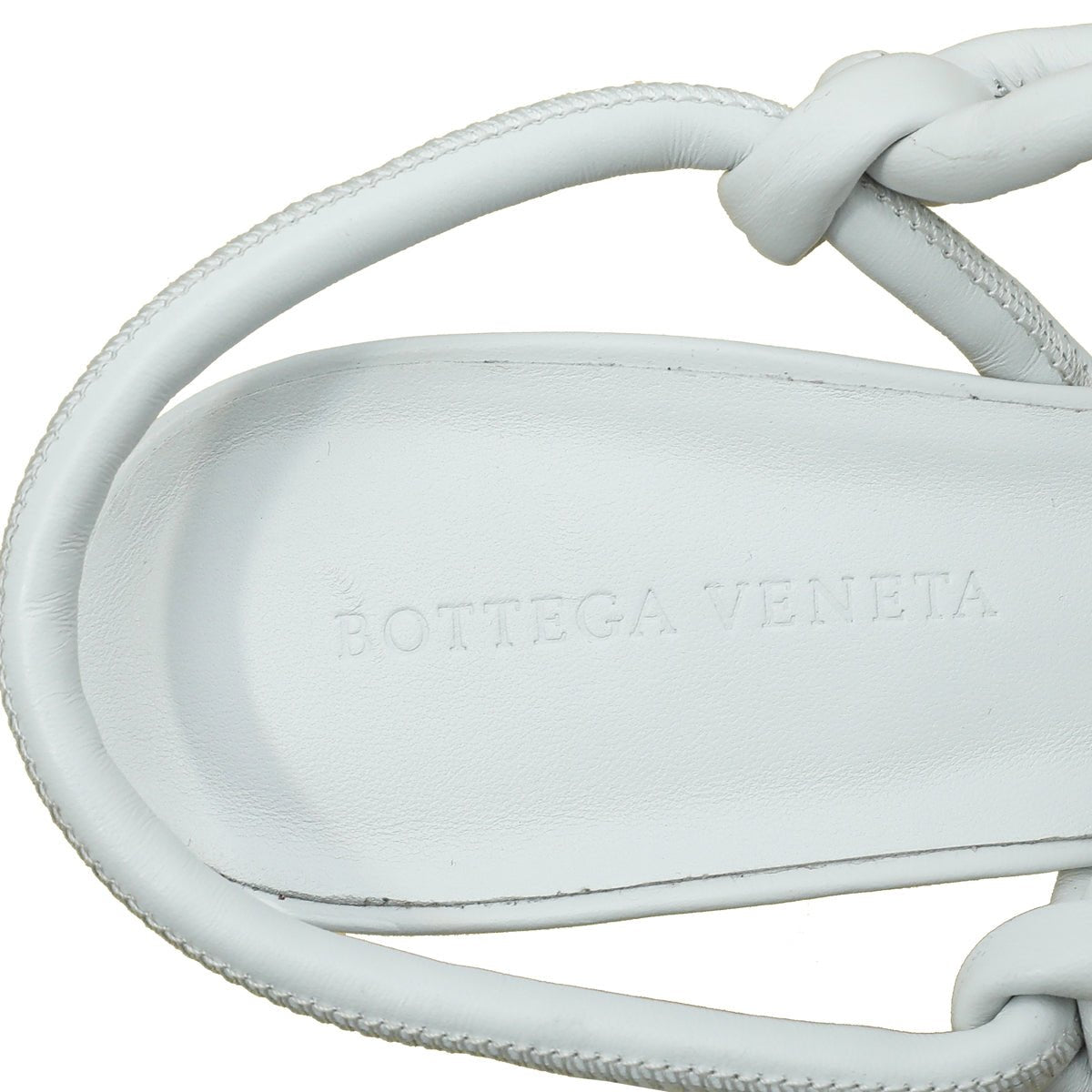Bottega Veneta - Bottega Veneta Optic White Knot Sandals 39.5 | The Closet