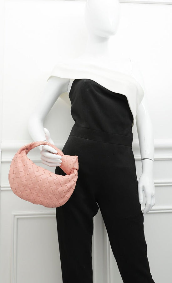 Bottega Veneta - Bottega Veneta Peach Intrecciato Jodie Mini Bag | The Closet