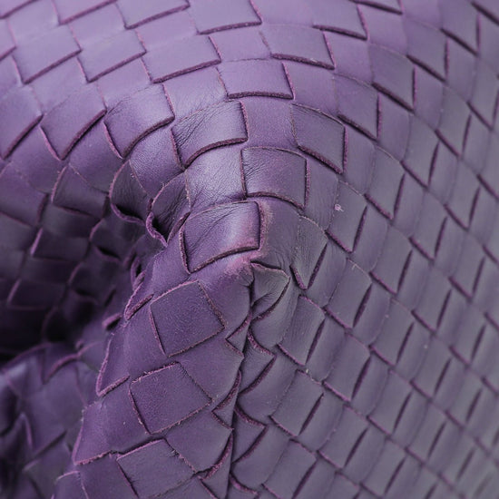 Extreme Bottega Veneta Intrecciato Tote Bag Bicolor Wool Purple