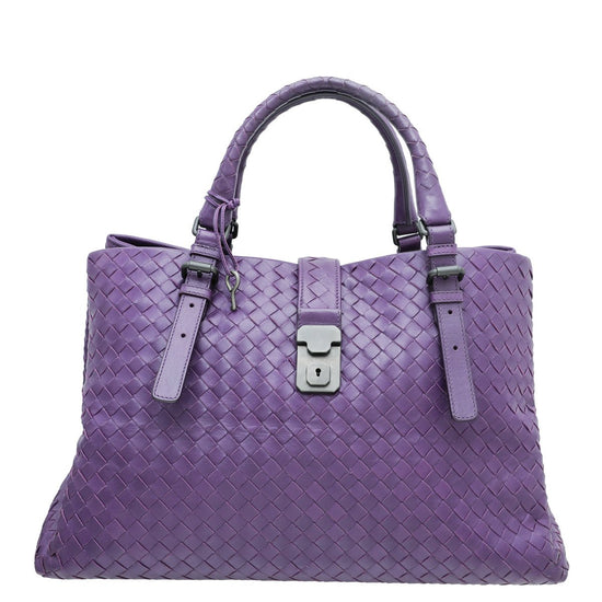 Bottega Veneta - Bottega Veneta Purple Intrecciato Bag | The Closet