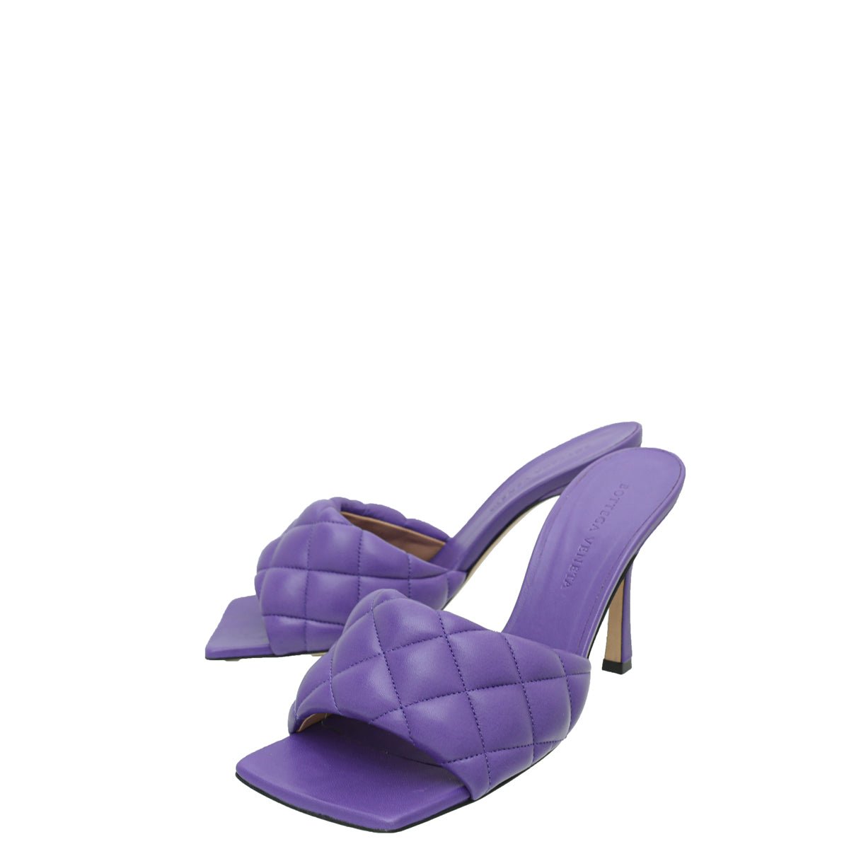 Bottega Veneta Purple Padded Mules 37-Bottega Veneta-THE CLOSET