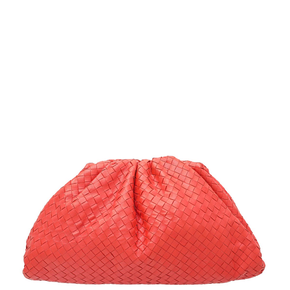 Bottega Veneta Red Intrecciato Nappa The Pouch-Bottega Veneta-THE CLOSET