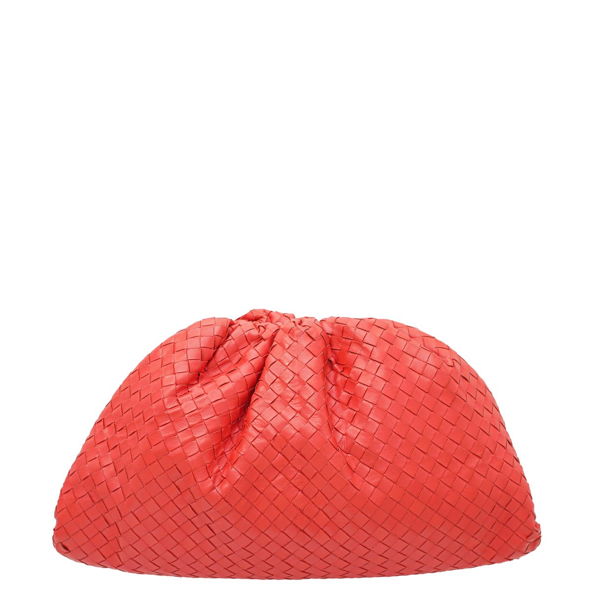 Bottega Veneta Red Intrecciato Nappa The Pouch-Bottega Veneta-THE CLOSET