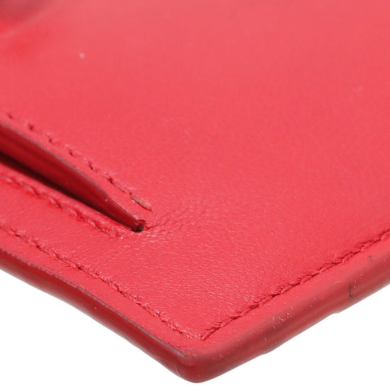 Bottega Veneta - Bottega Veneta Red Intrecciato Zip Card Holder | The Closet