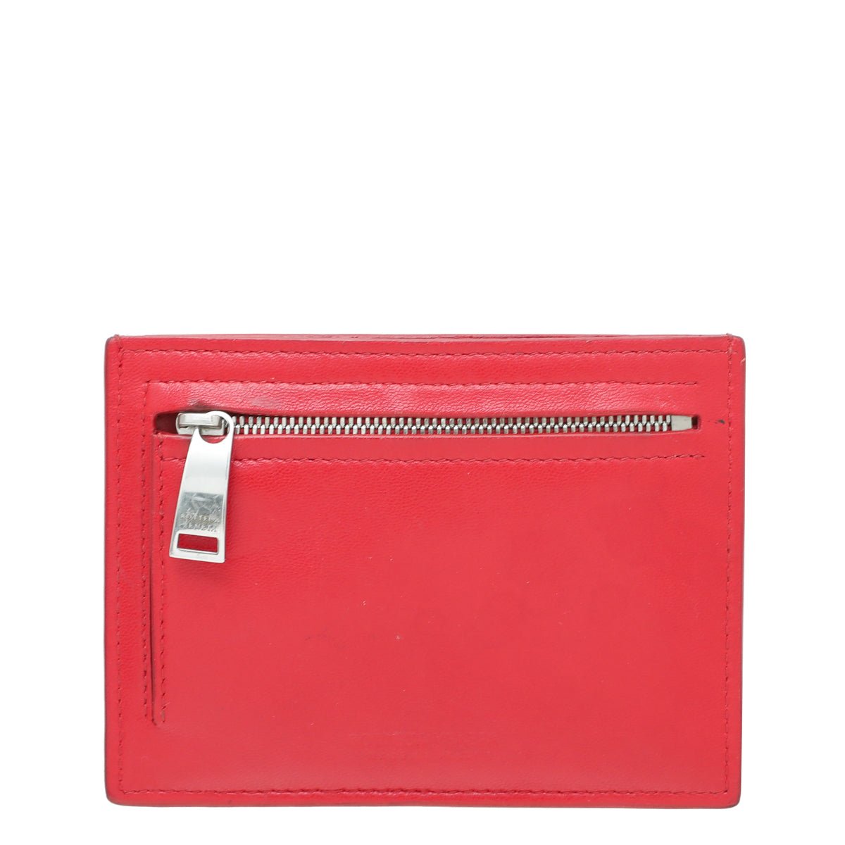 Bottega Veneta Red Intrecciato Zip Card Holder-Bottega Veneta-THE CLOSET