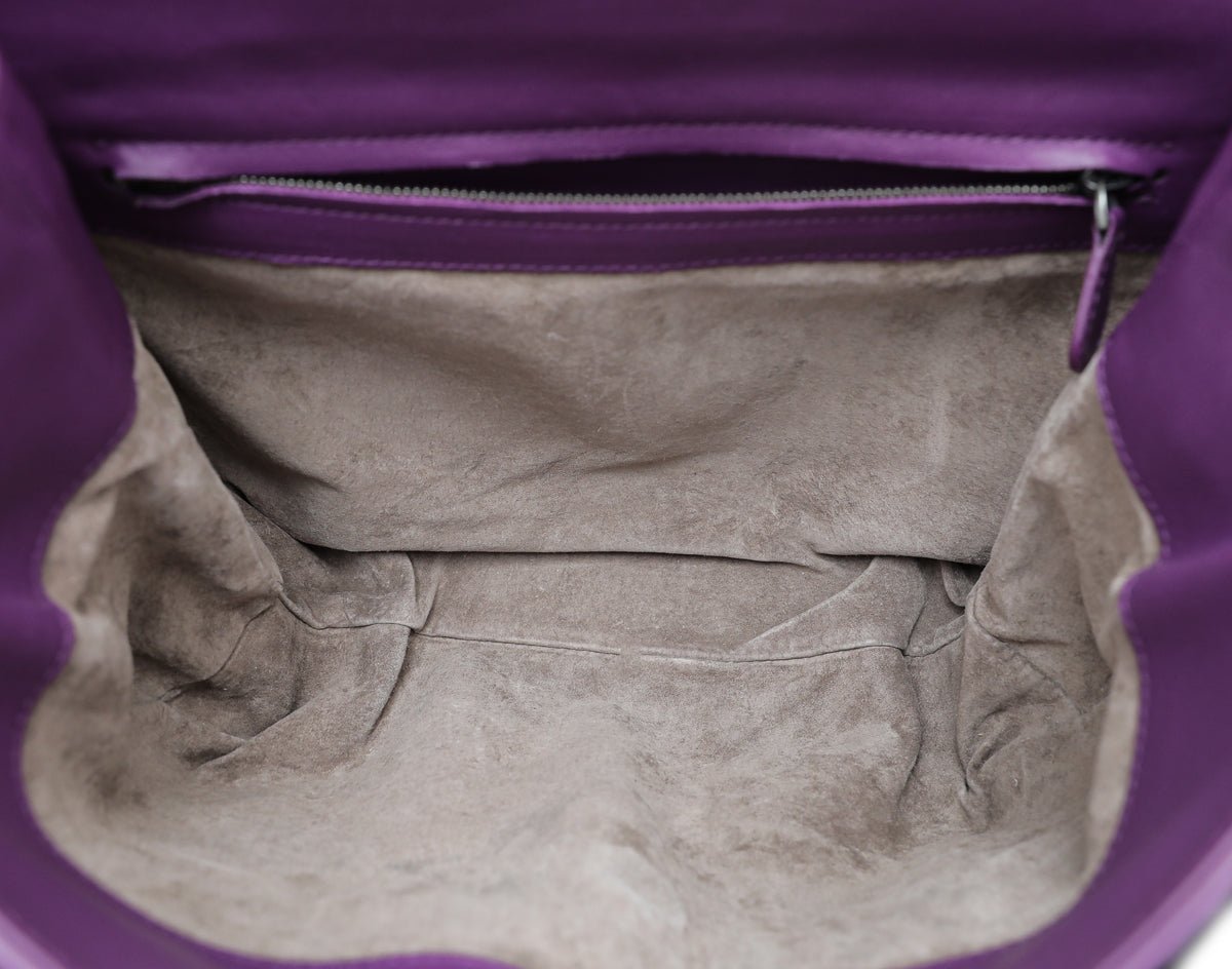 Bottega Veneta - Bottega Veneta Violet Intrecciato Rialto Flap Bag | The Closet