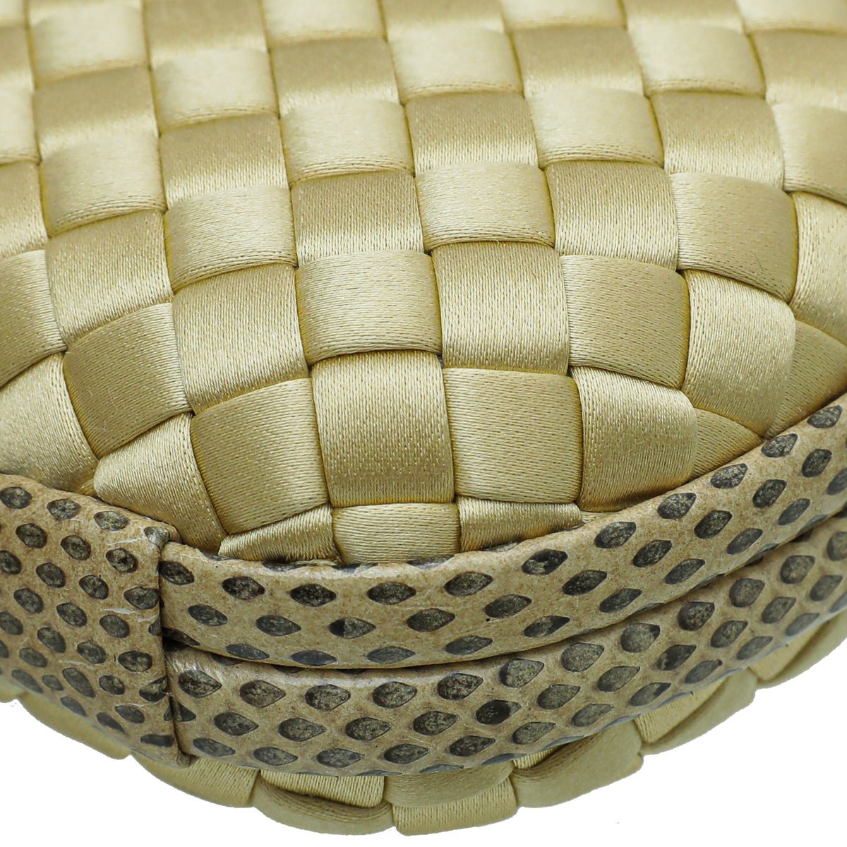 Bottega Veneta - Bottega Veneta Yellow Intrecciato Stretch Knot Clutch | The Closet