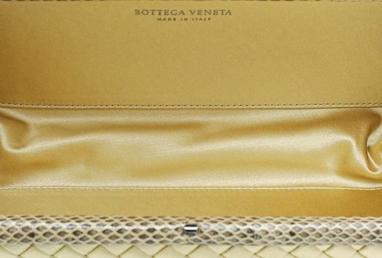 Bottega Veneta Yellow Intrecciato Stretch Knot Clutch – The Closet