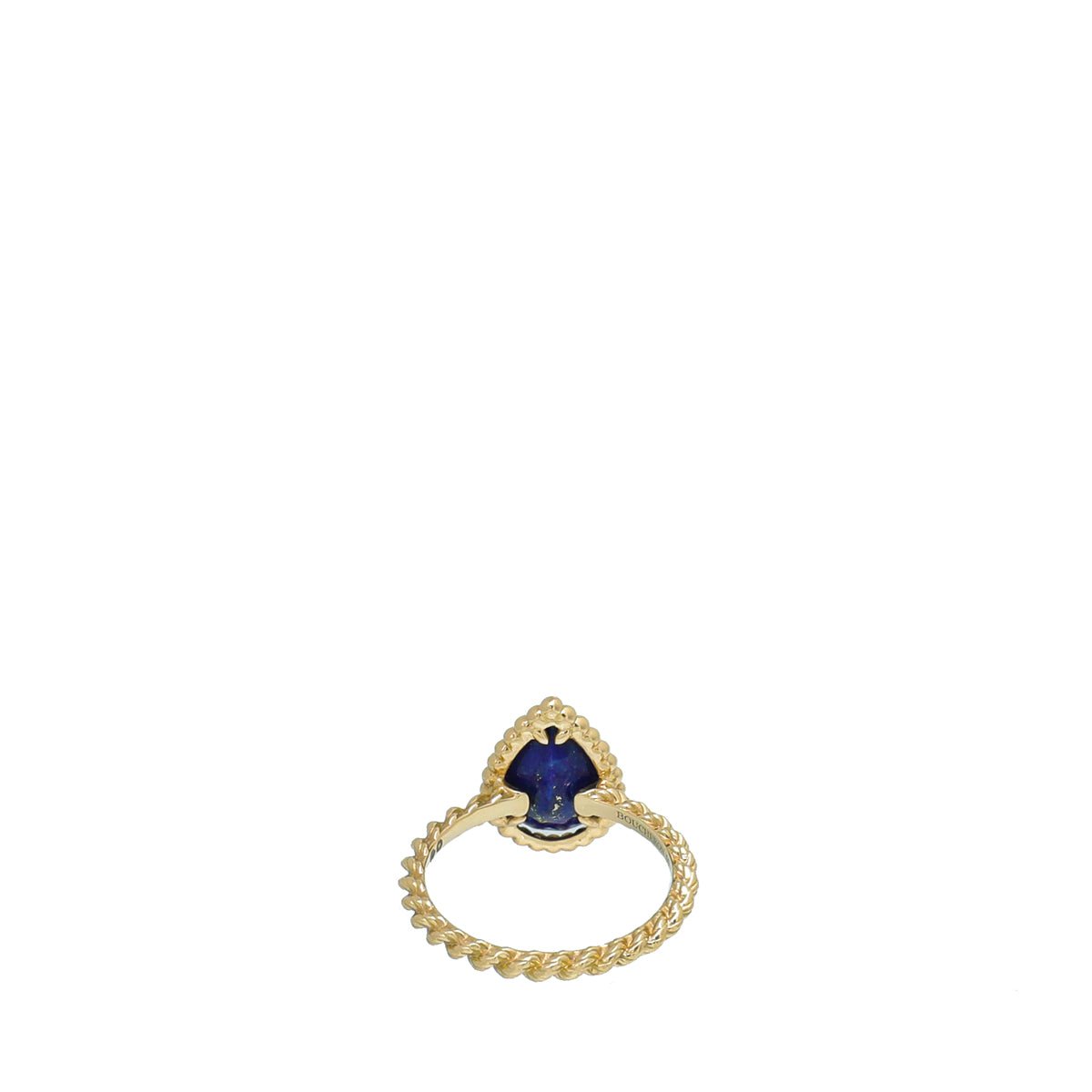 Boucheron 18K Yellow Gold Boheme Lapis Lazuli Serpent Small Ring 50-Boucheron-THE CLOSET