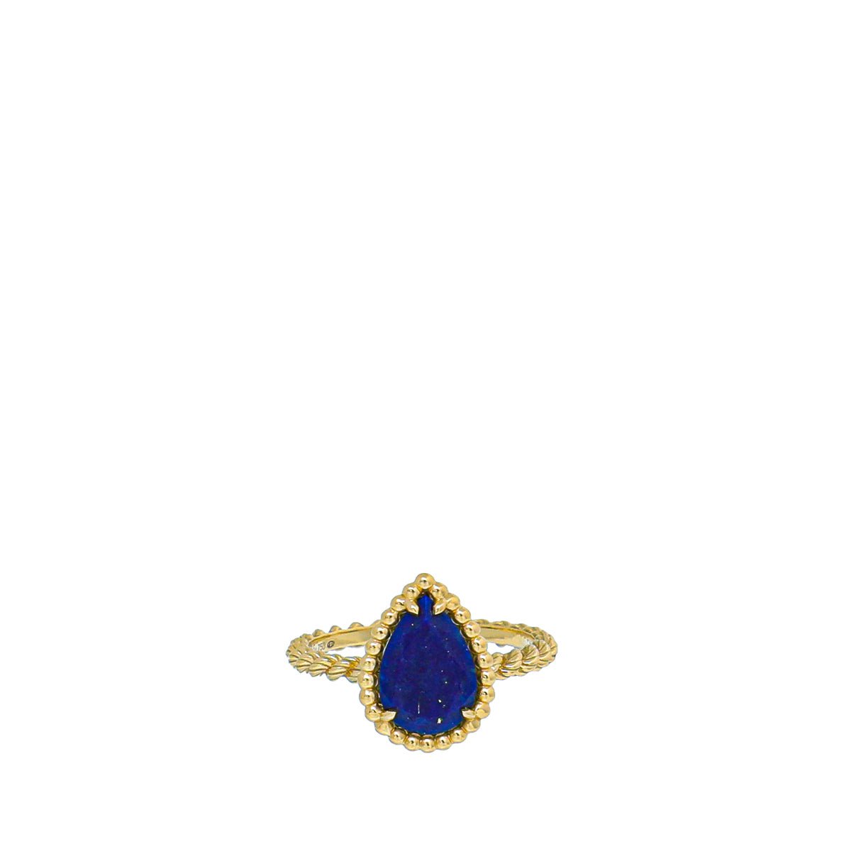 Boucheron 18K Yellow Gold Boheme Lapis Lazuli Serpent Small Ring 50-Boucheron-THE CLOSET