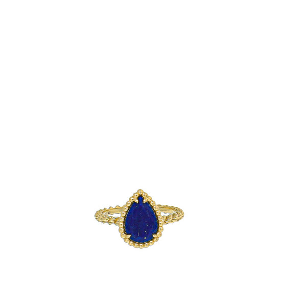 Boucheron - Boucheron 18K Yellow Gold Boheme Lapis Lazuli Serpent Small Ring 50 | The Closet