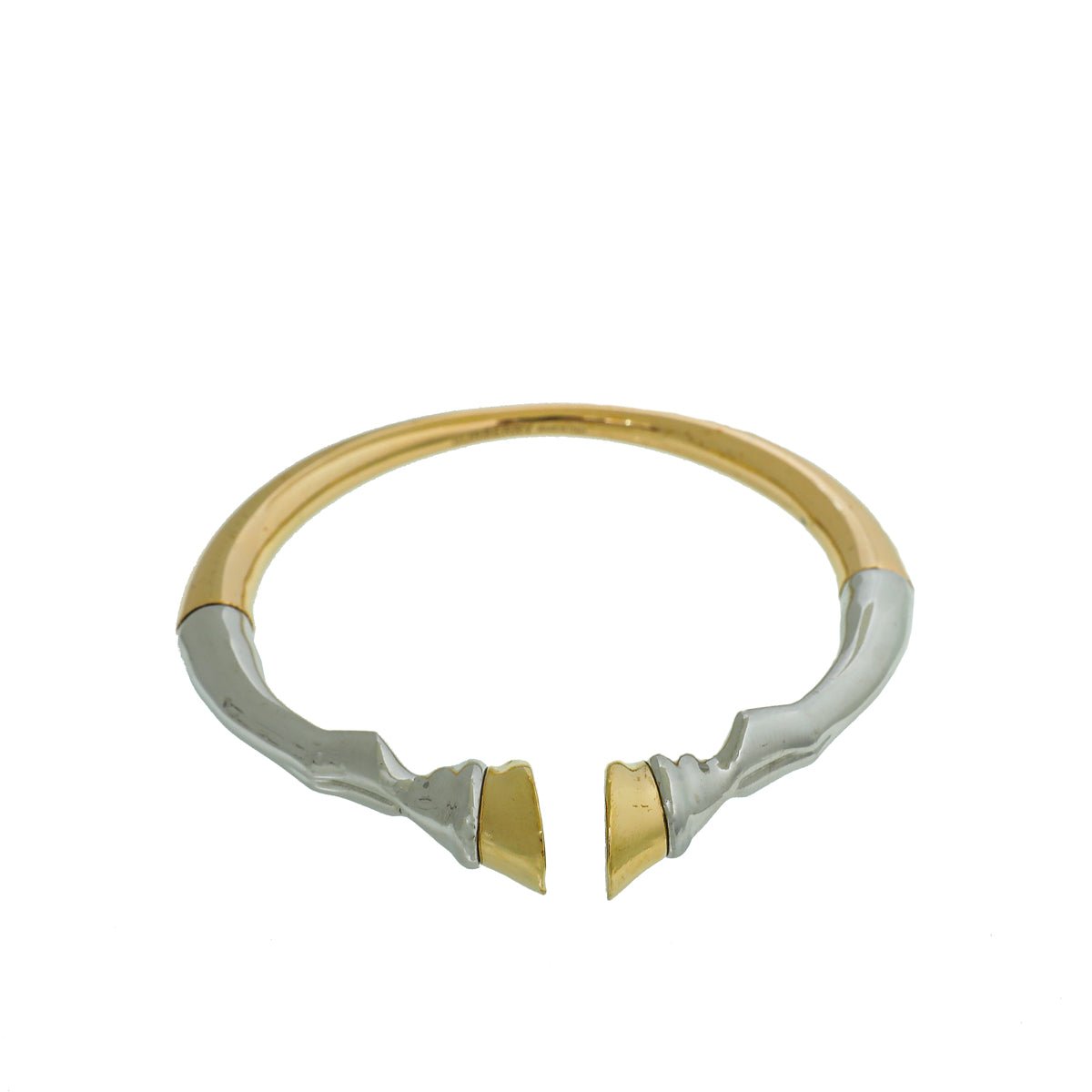 Burberry 2 Tone Finish Hoof Open Cuff Bracelet Large-Burberry-THE CLOSET
