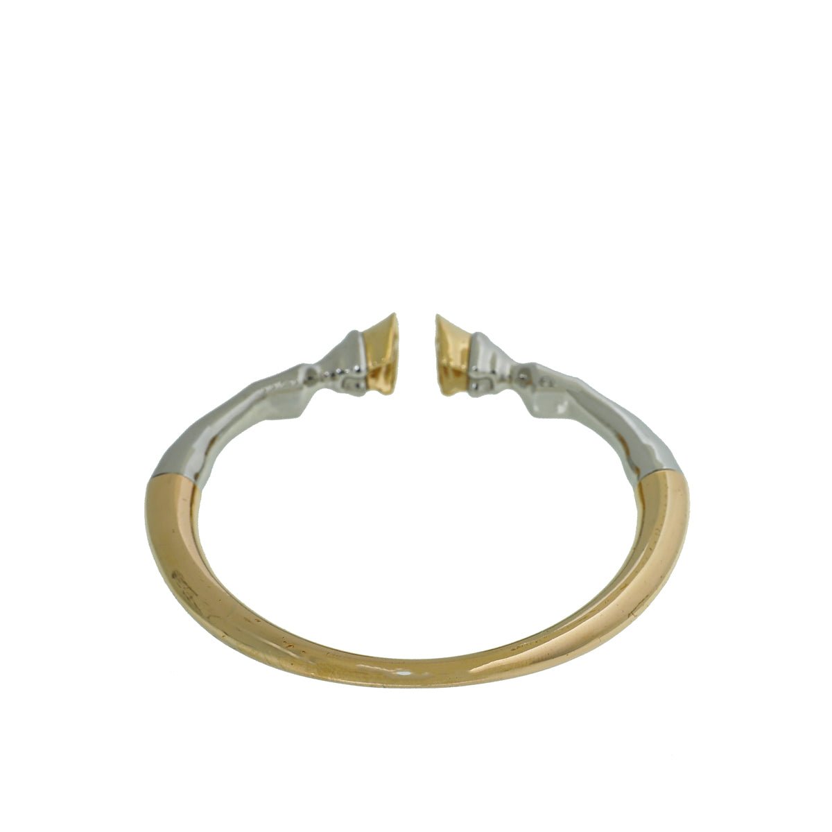 Burberry 2 Tone Finish Hoof Open Cuff Bracelet Large-Burberry-THE CLOSET