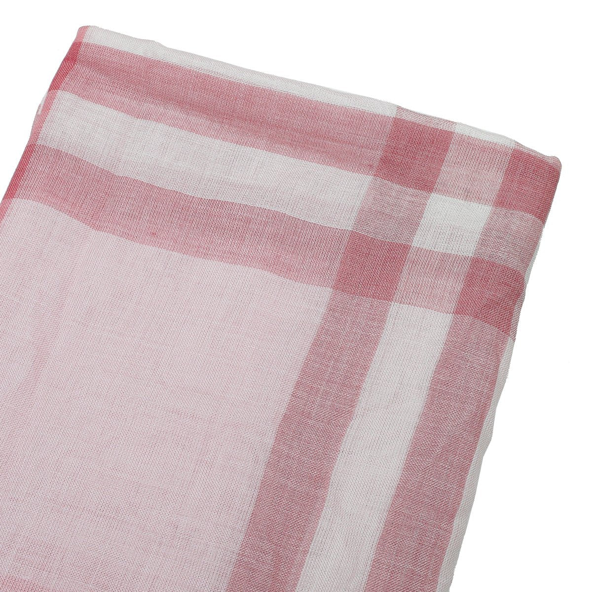 Burberry - Burberry Alabaster Pink Giant Check Gauze Scarf | The Closet