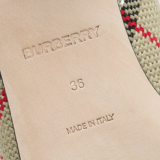 Burberry - Burberry Archive Beige Check Tripton Pumps 36 | The Closet
